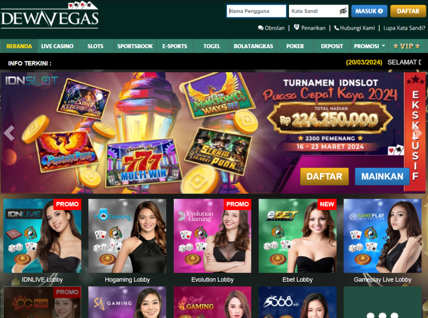 DEWAVEGAS : Strategi Menang Slot Online